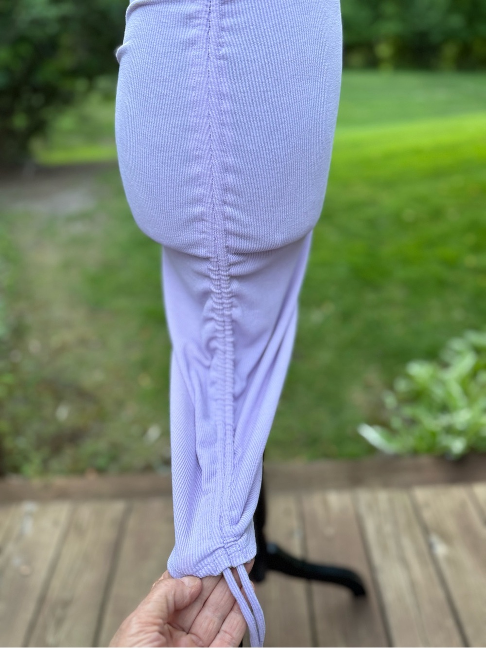 Sleeveless Ruched Bodycon Dress in Lavender size S Honey Bum Dress pre-owned . - Picture 5 of 16